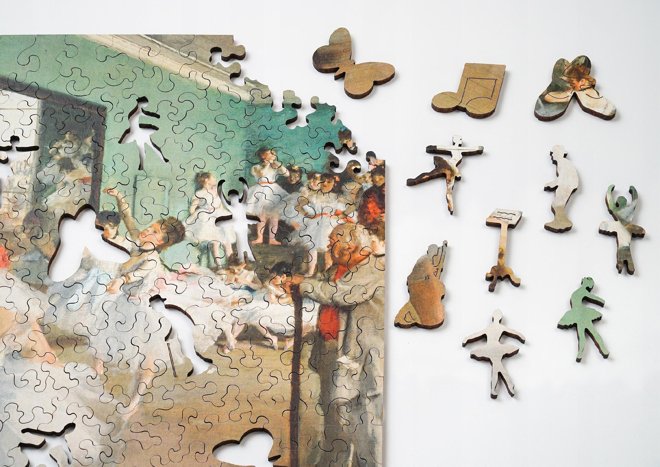 Drewniane puzzle A4 Edgar Degas Lekcja tańca 175el