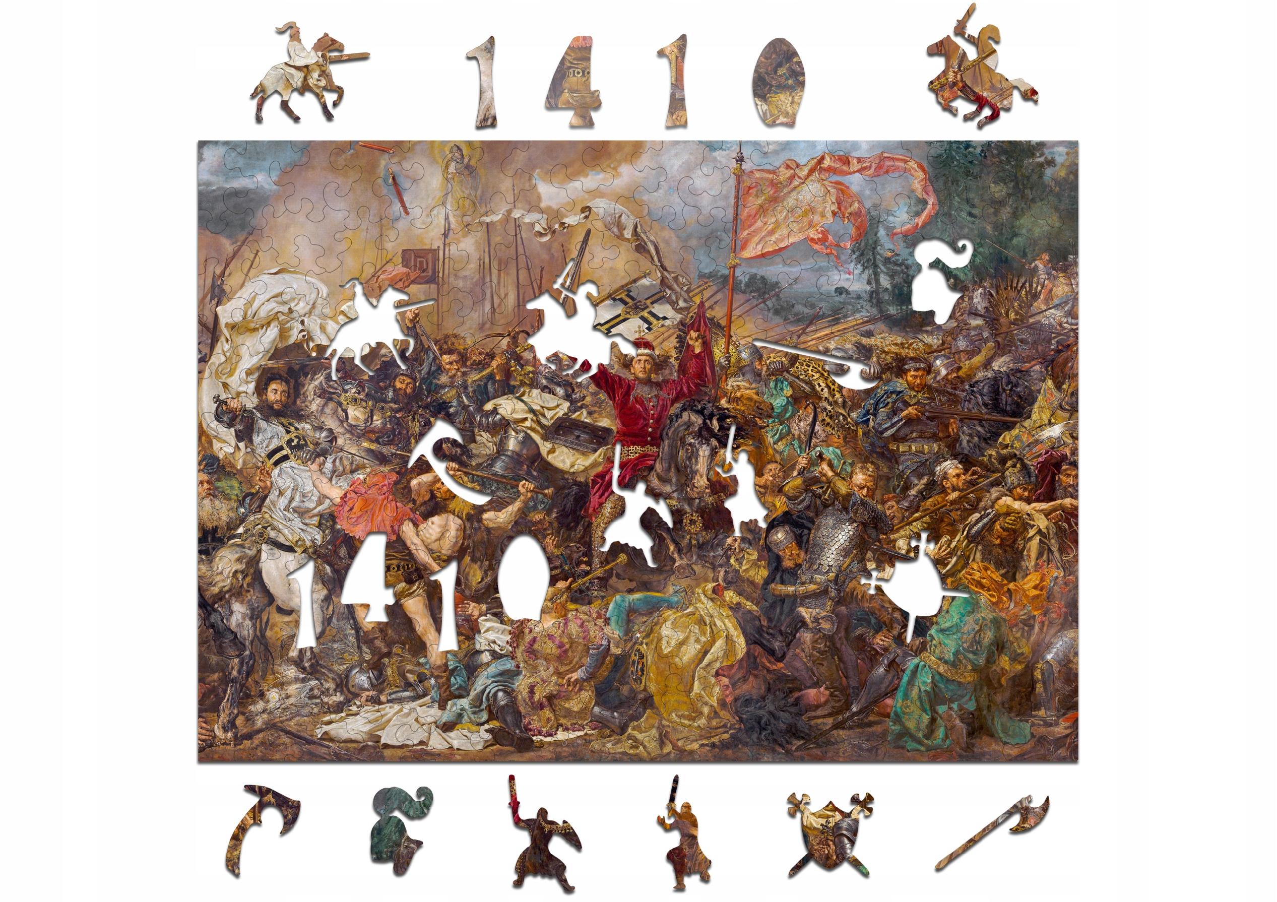 Puzzle Drewniane Bitwa Pod Grunwaldem Układanka Drewniana Prezent A4