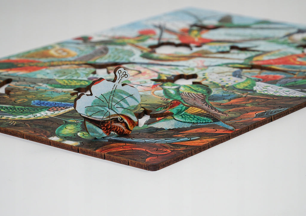 Drewniane puzzle A4 Ernst Haeckel "Kolibry" 175 el