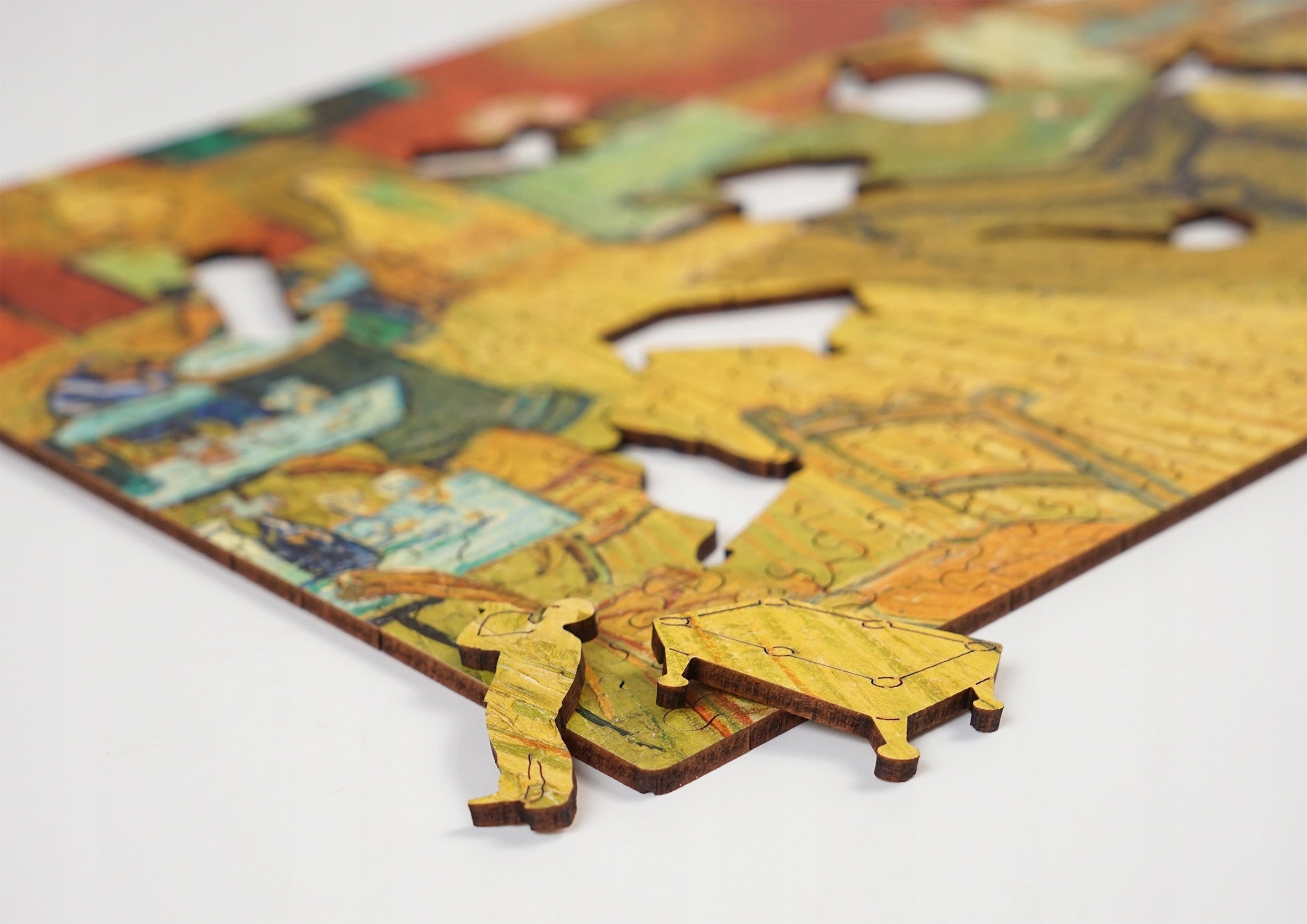 Drewniane puzzle A4 van Gogh "Nocna kawiarnia"