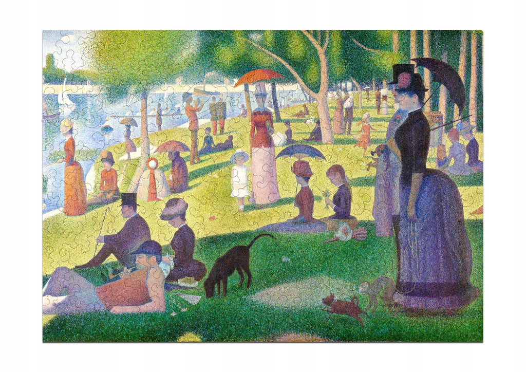 Drewniane puzzle A4 Seurat Niedzielne popołudnie