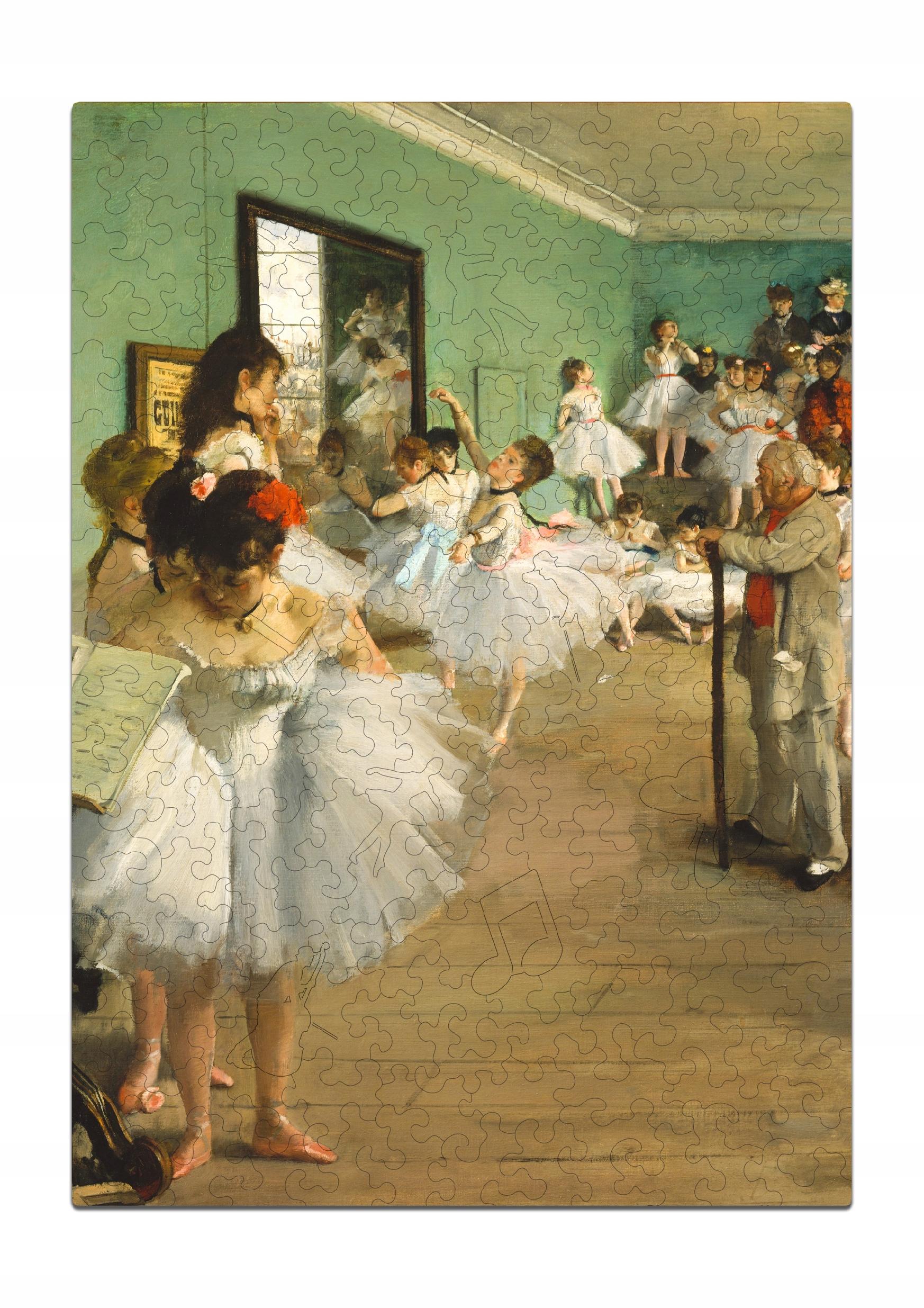 Drewniane puzzle A4 Edgar Degas Lekcja tańca 175el