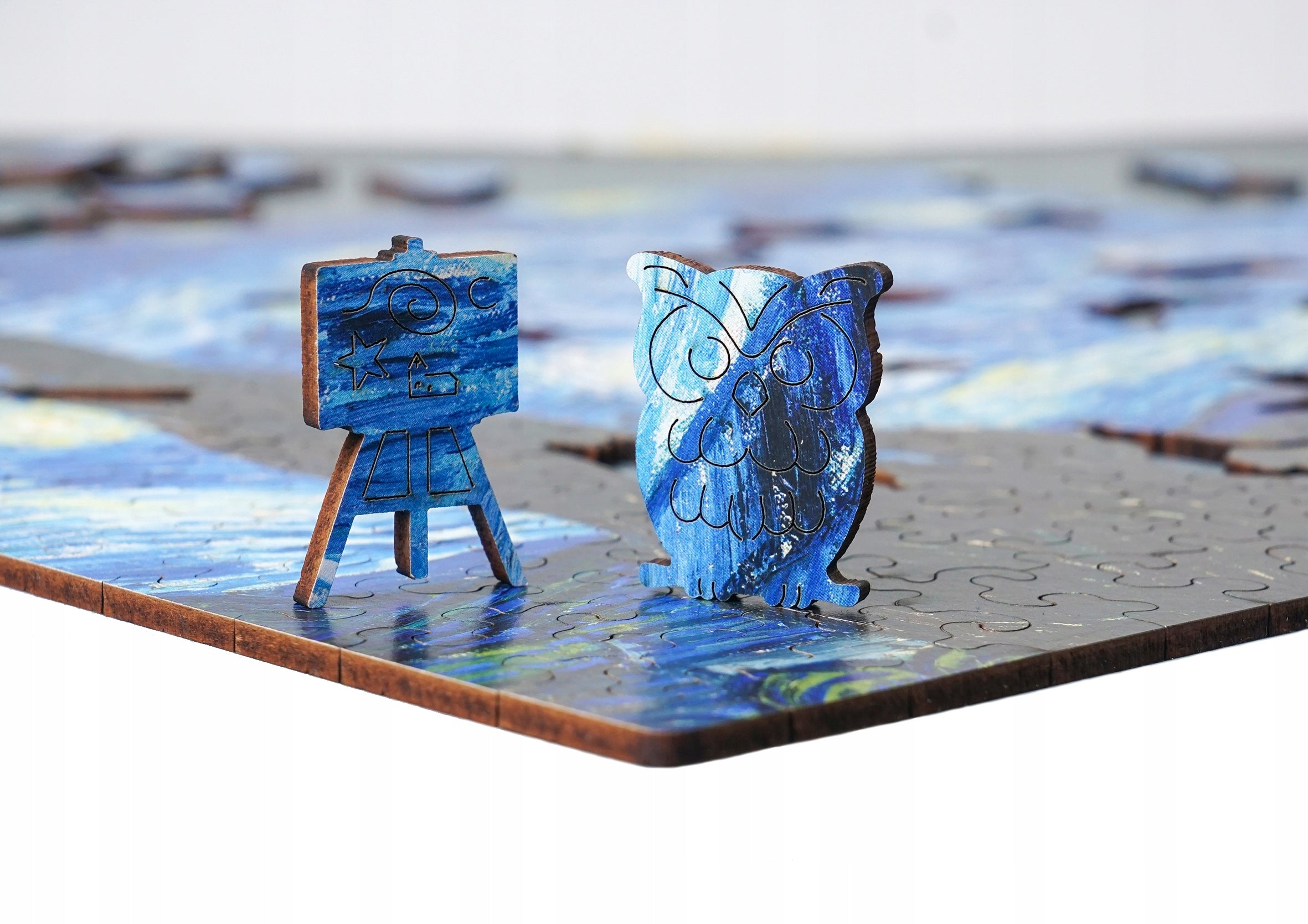 Drewniane puzzle A3 van Gogh Gwiaździsta noc 300el