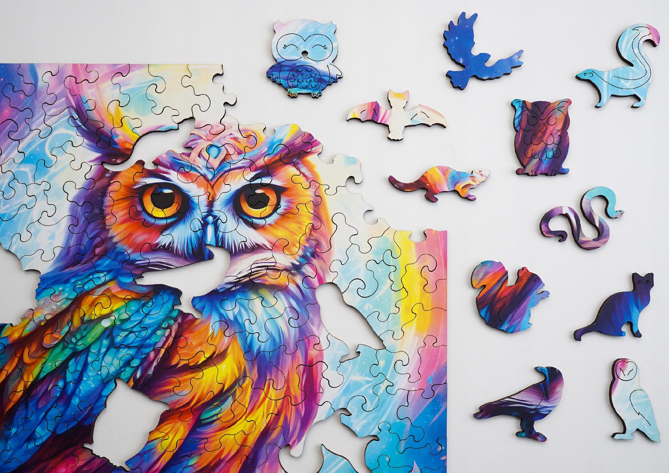 Puzzle drewniane PUZZLED Tajemnicza Sowa 145 elementów dla dorosłych