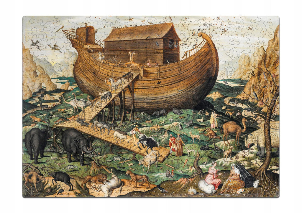 Drewniane puzzle A4 Arka Noego 135el.