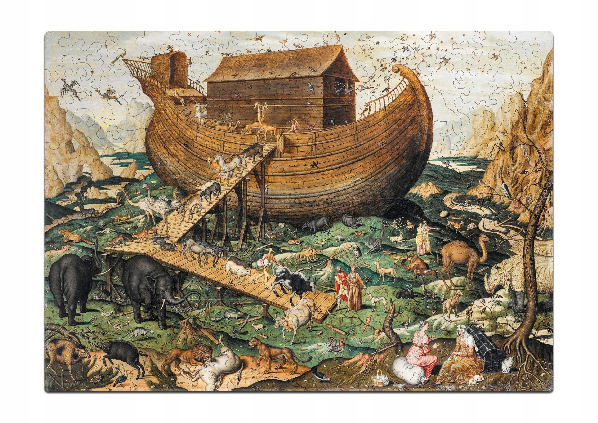 Drewniane puzzle A4 Arka Noego 135el.
