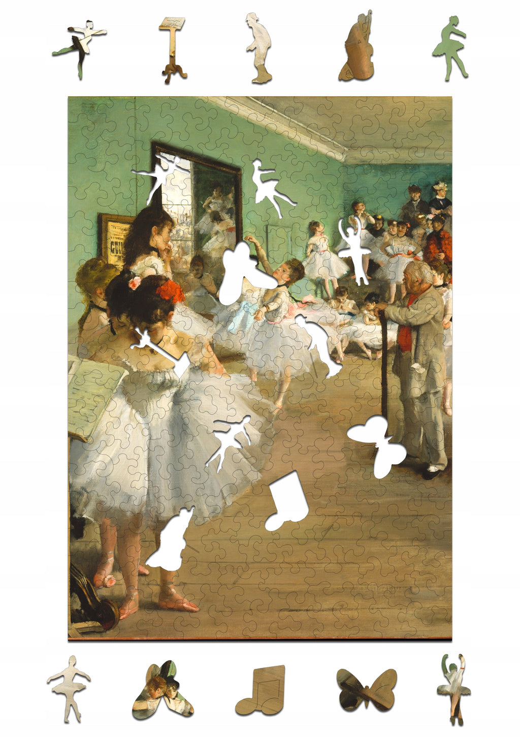 Drewniane puzzle A4 Edgar Degas Lekcja tańca 175el