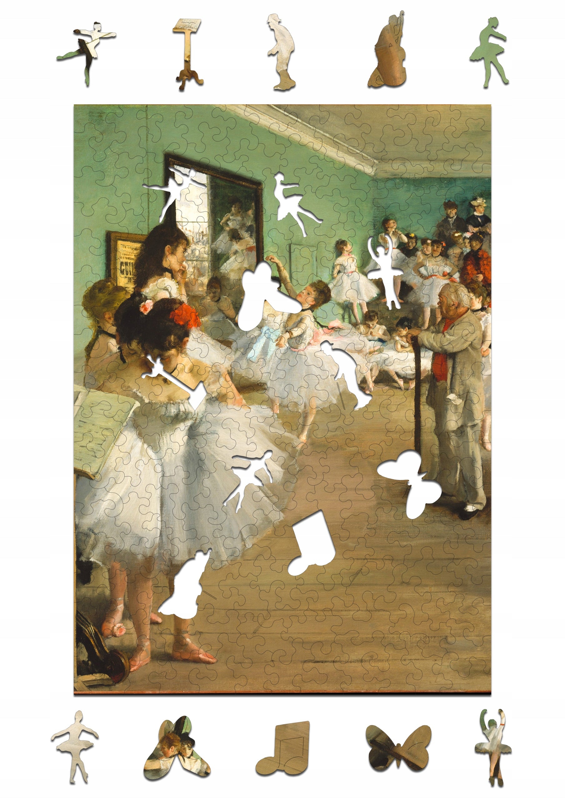 Drewniane puzzle A4 Edgar Degas Lekcja tańca 175el