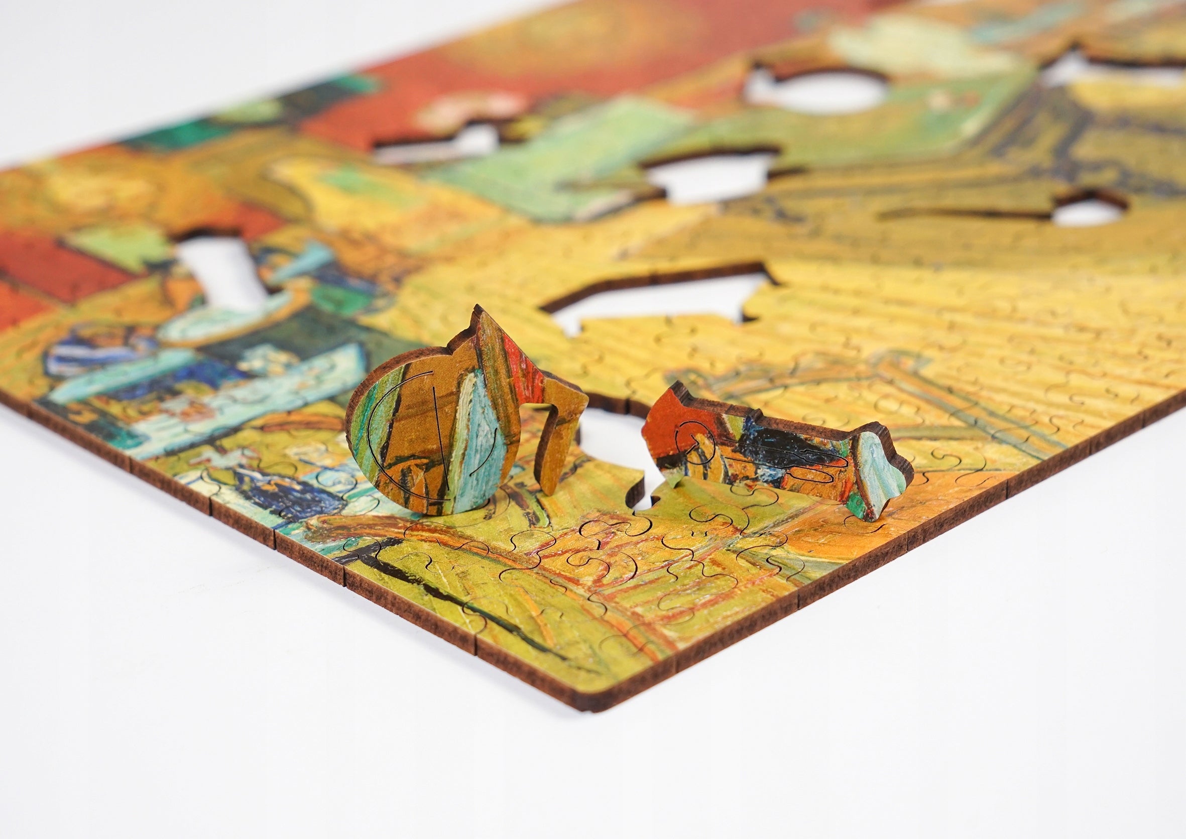 Drewniane puzzle A4 van Gogh "Nocna kawiarnia"
