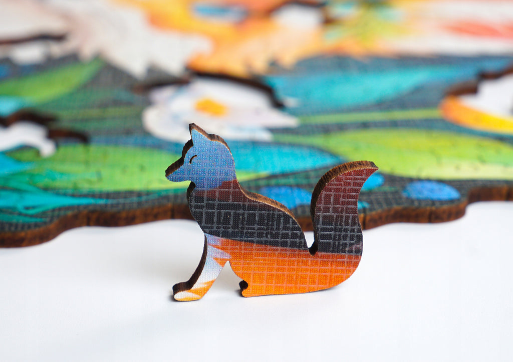 Puzzle drewniane PUZZLED Lisek 390 elementów – układanka po obrysie dla dorosłych