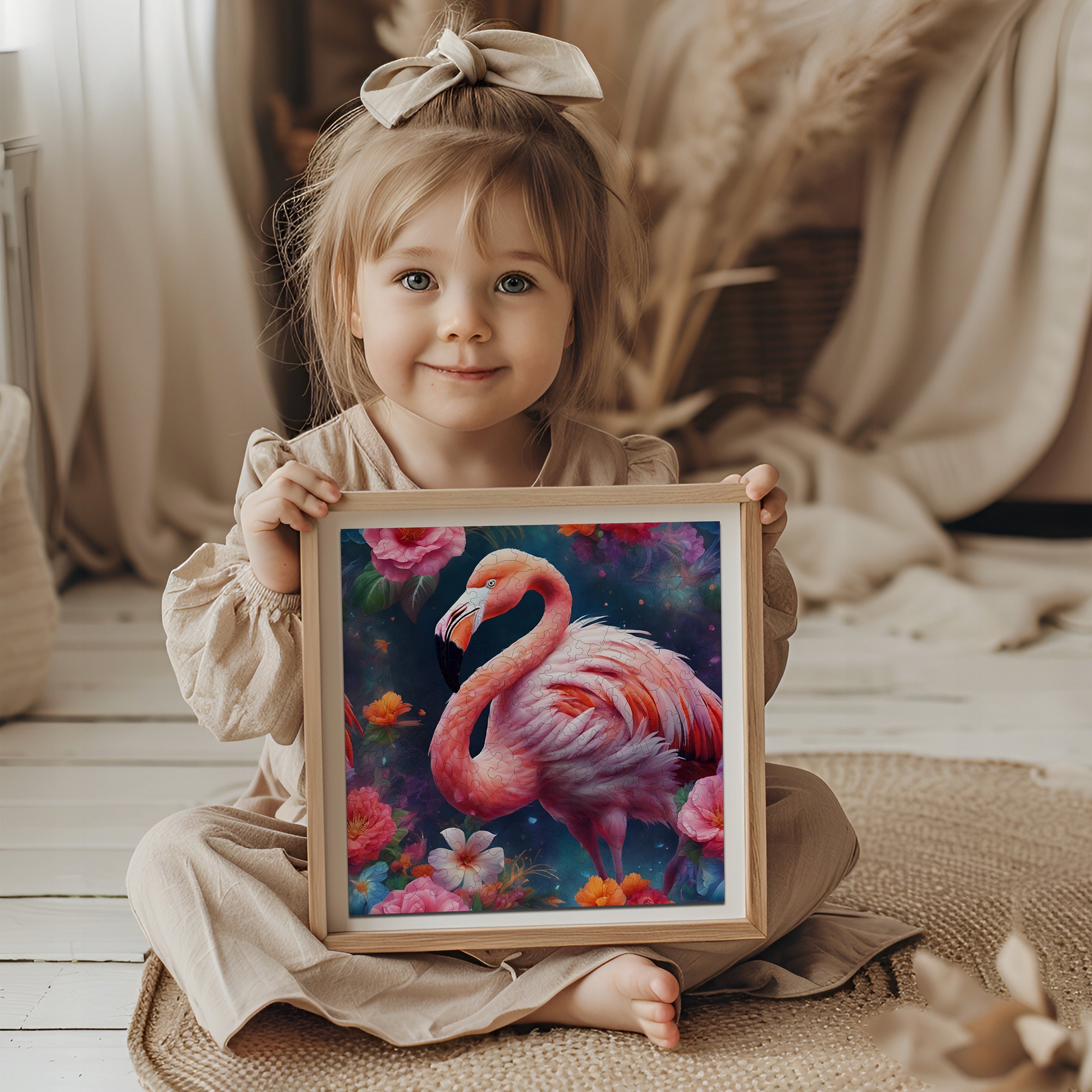 Puzzle drewniane PUZZLED Elegancki Flaming 155 elementów dla dorosłych