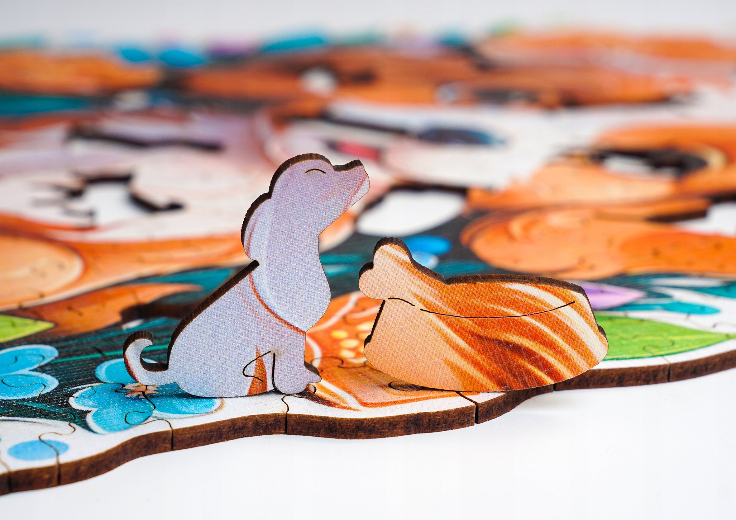Puzzle drewniane PUZZLED Piesek 270 elementów – układanka po obrysie dla dorosłych