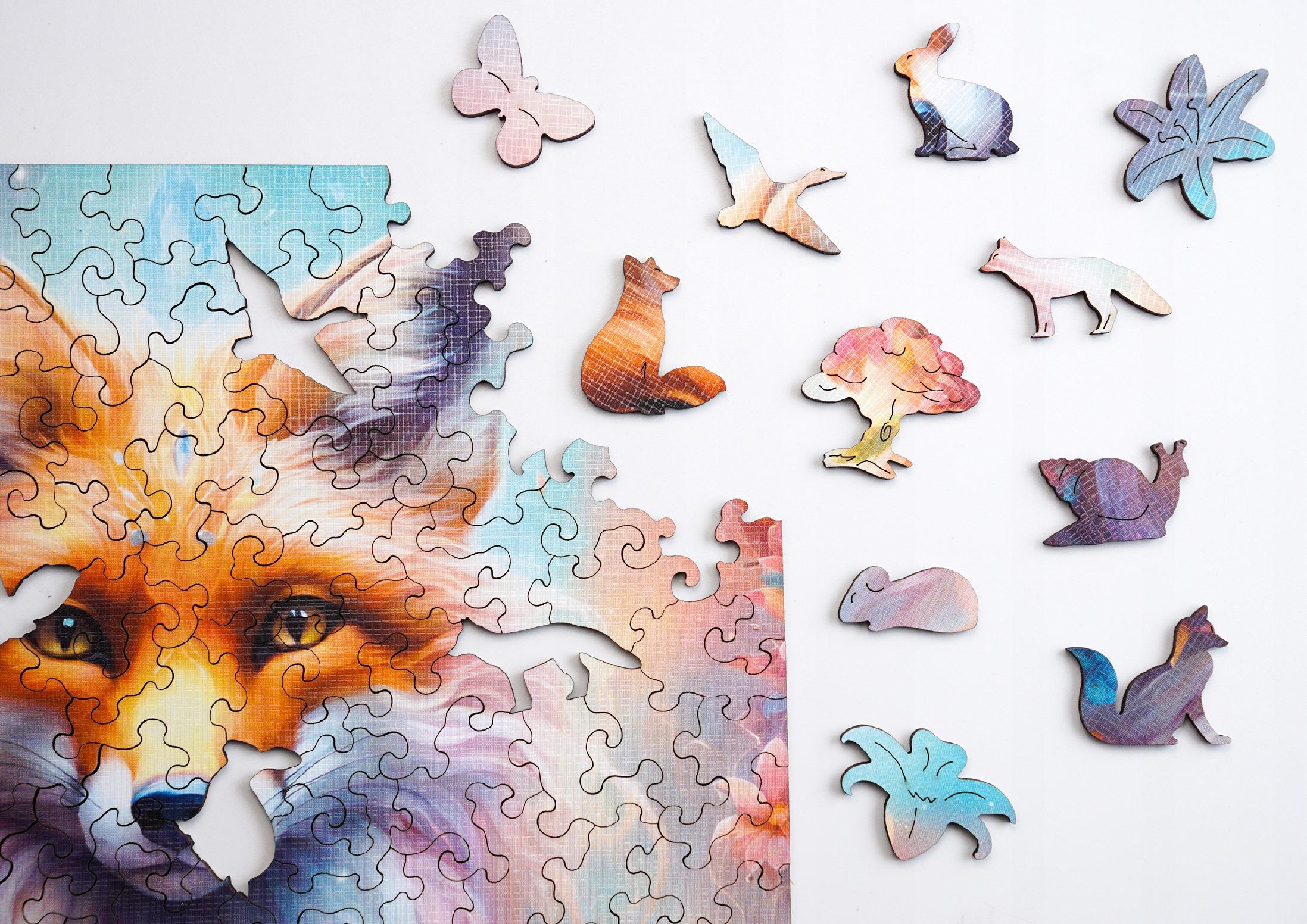 Puzzle drewniane PUZZLED Sprytny Lis 150 elementów dla dorosłych