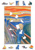 Drewniane puzzle A4 Edvard Munch "Krzyk" 150 el.