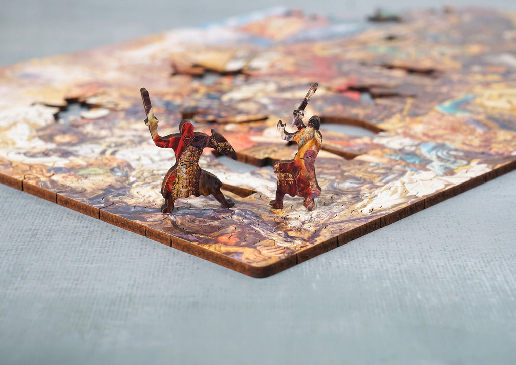 Puzzle Drewniane Bitwa Pod Grunwaldem Układanka Drewniana Prezent A4