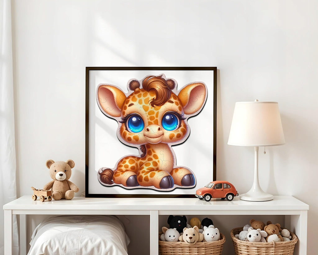 Puzzle Drewniane Premium dla dzieci Żyrafka 50 EL. Układanka PUZZLED