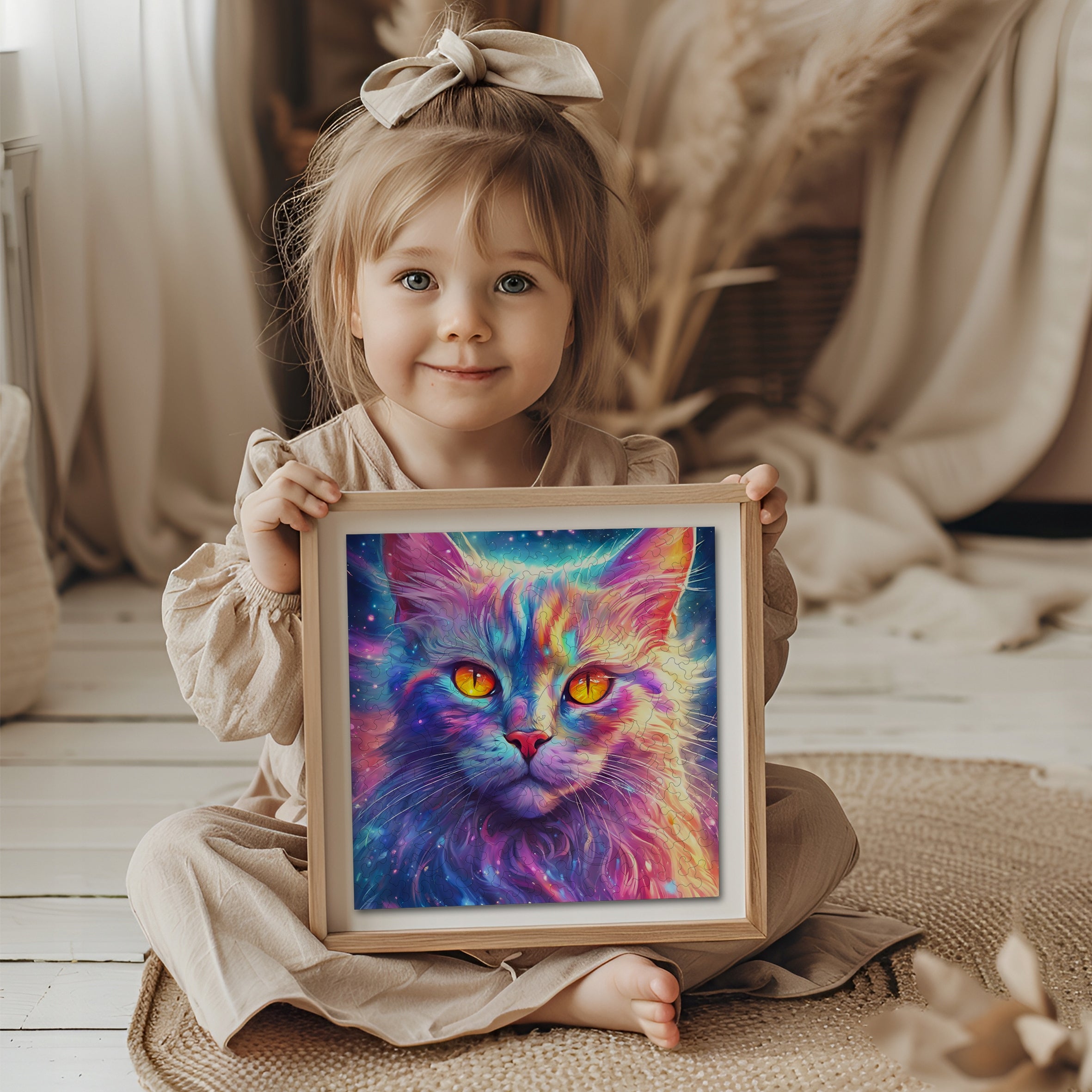 Puzzle drewniane PUZZLED Gwiezdny Kot 135 elementów dla dorosłych