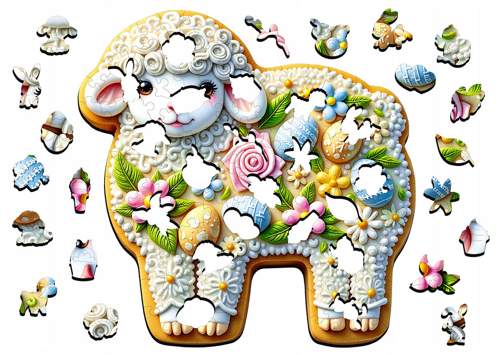 Puzzle Drewniane Premium 123 el Wielkanocny Mazurek Unikalne Dorośli Dzieci