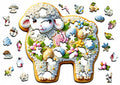 Puzzle Drewniane Premium 123 el Wielkanocny Mazurek Unikalne Dorośli Dzieci