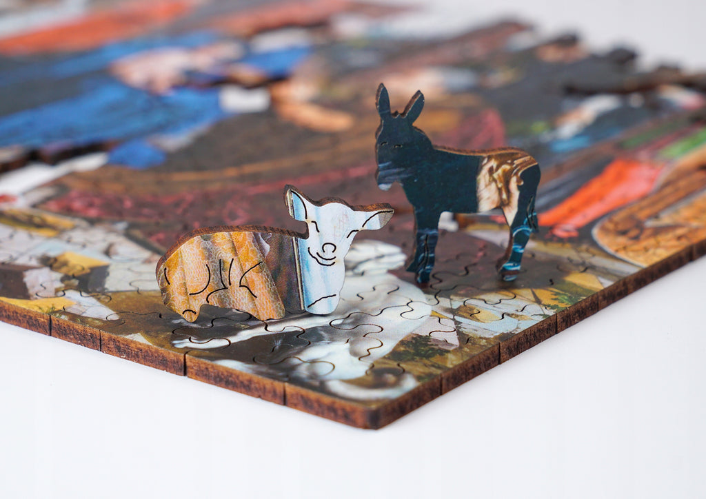 Puzzle Drewniane A4 260 Elementów Pokłon Trzech Króli Układanka Drewniana