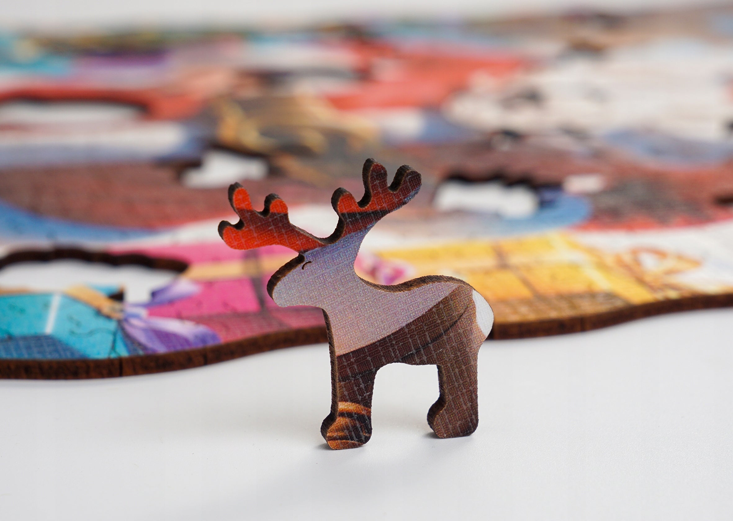 Puzzle Drewniane Świąteczne Mikołaj 385 El. Puzzled - Laserowe Prezent 8+!