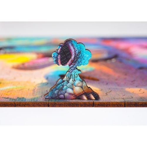 Drewniane puzzle 25 x 25 cm DINOZAUR 170 Elementów Układanka Drewniana