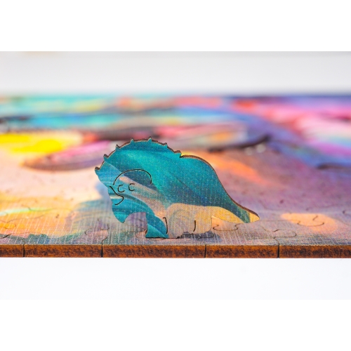 Drewniane puzzle 25 x 25 cm DINOZAUR 170 Elementów Układanka Drewniana