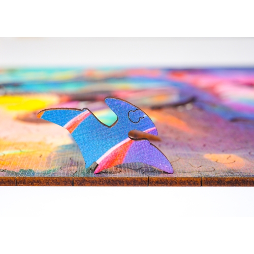 Drewniane puzzle 25 x 25 cm DINOZAUR 170 Elementów Układanka Drewniana