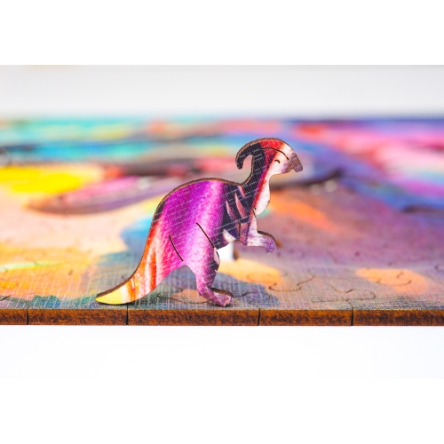 Drewniane puzzle 25 x 25 cm DINOZAUR 170 Elementów Układanka Drewniana