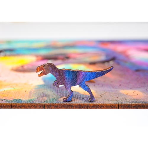 Drewniane puzzle 25 x 25 cm DINOZAUR 170 Elementów Układanka Drewniana