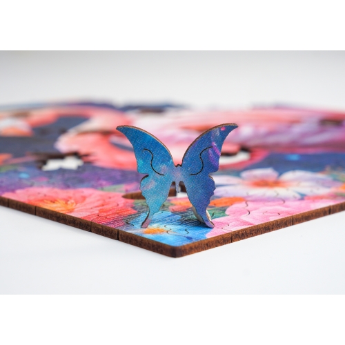 Drewniane puzzle 25 x 25 cm FLAMING 155 Elementów Układanka