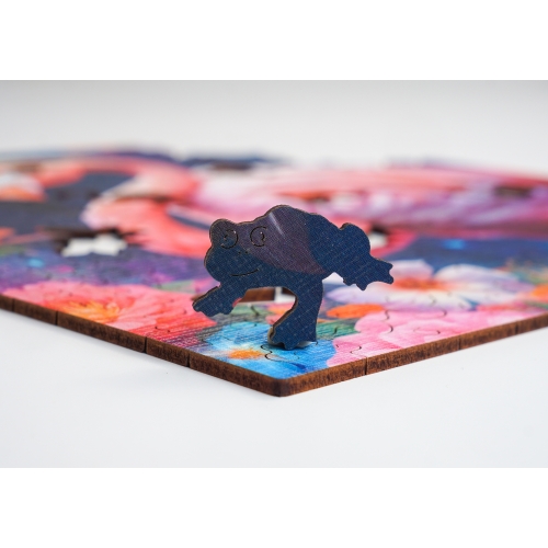 Drewniane puzzle 25 x 25 cm FLAMING 155 Elementów Układanka