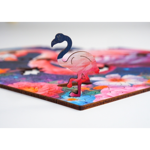 Drewniane puzzle 25 x 25 cm FLAMING 155 Elementów Układanka