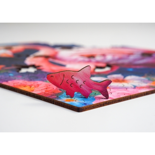 Drewniane puzzle 25 x 25 cm FLAMING 155 Elementów Układanka