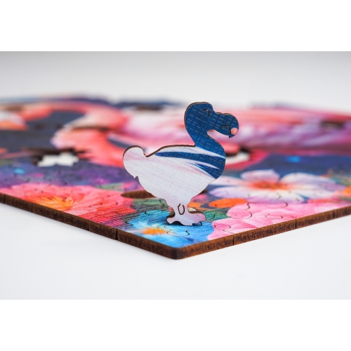 Drewniane puzzle 25 x 25 cm FLAMING 155 Elementów Układanka