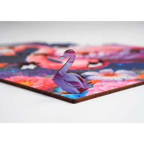 Drewniane puzzle 25 x 25 cm FLAMING 155 Elementów Układanka