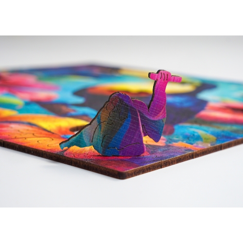 Drewniane puzzle 25 x 25 cm TUKAN 155 Elementów Układanka Drewniana
