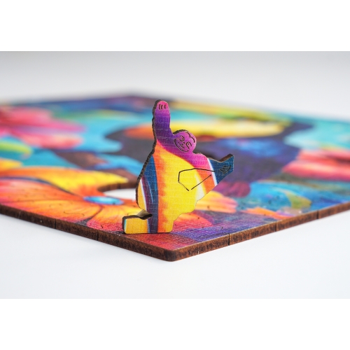 Drewniane puzzle 25 x 25 cm TUKAN 155 Elementów Układanka Drewniana