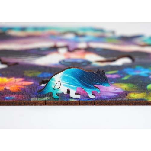 Puzzle Drewniane 25 x 25 cm SZOP 155 Elementów Układanka Drewniana