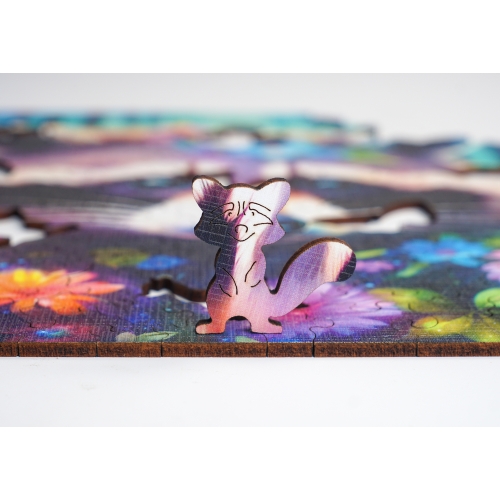 Puzzle Drewniane 25 x 25 cm SZOP 155 Elementów Układanka Drewniana