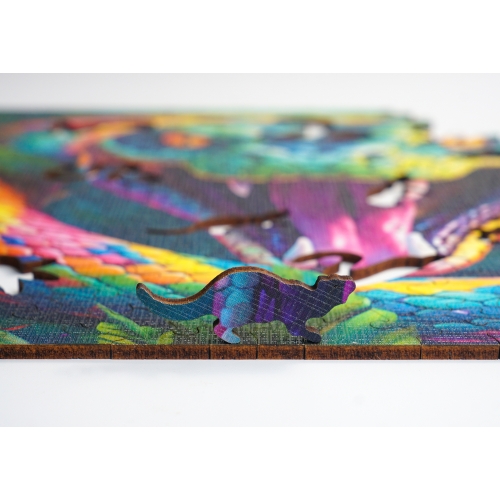 Puzzle Drewniane 25 x 25 cm WĄŻ 170 Elementów Układanka Drewniana