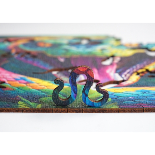 Puzzle Drewniane 25 x 25 cm WĄŻ 170 Elementów Układanka Drewniana