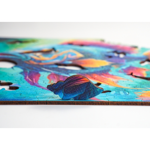 Puzzle Drewniane 25 x 25 cm RYBA 145 Elementów Układanka Drewniana