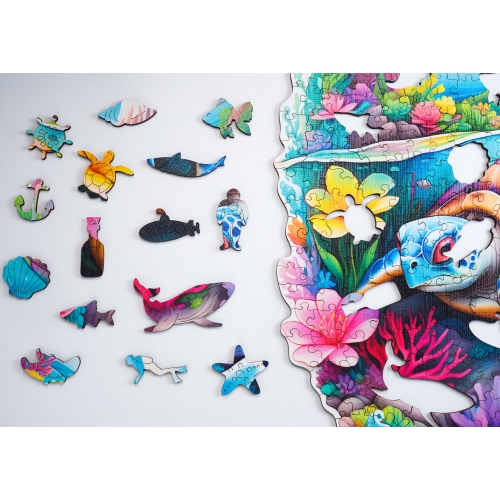 Puzzle Drewniane ŻÓŁW 275 ELEMENTÓW