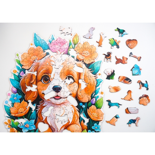 Puzzle Drewniane PIESEK 270 ELEMENTÓW