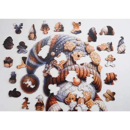 Puzzle Drewniane KRASNAL z pierniczkami 195 el