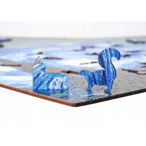 Drewniane puzzle A3 van Gogh Gwiaździsta noc 300el