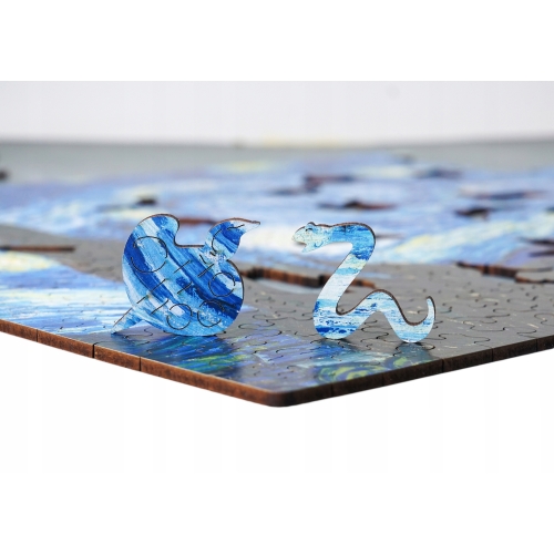 Drewniane puzzle A3 van Gogh Gwiaździsta noc 300el