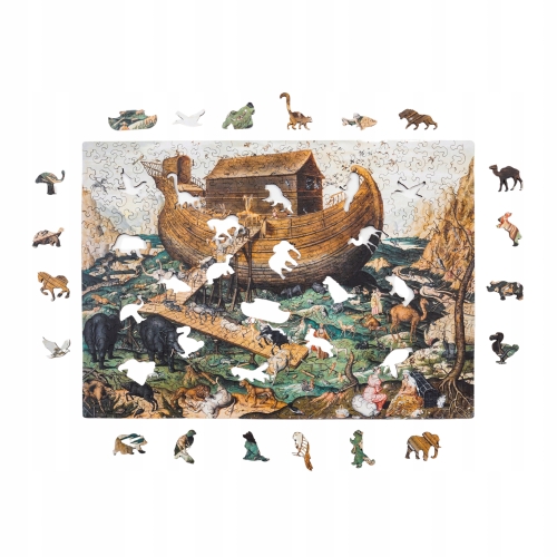 Puzzle Drewniane Arka Noego Simon De Myle Układanka 285 Elementów A3