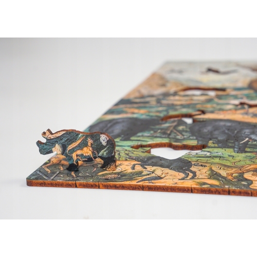 Puzzle Drewniane Arka Noego Simon De Myle Układanka 285 Elementów A3